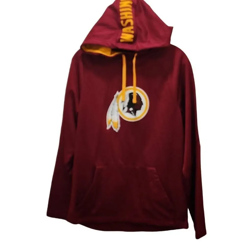 Fanatics Men's Red Long Sleeve NFL Washington Redskins Hoodie Medium - Picture 7 of 12